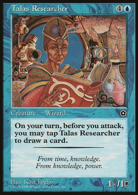 Talas Researcher, Portal Second Age #51, Magic: The Gathering card