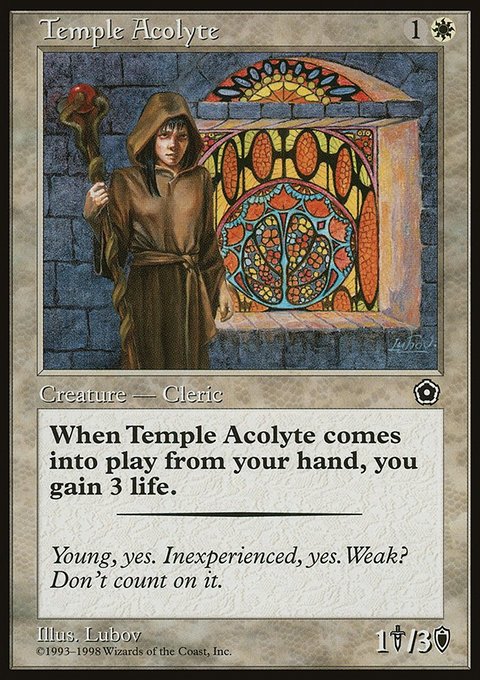 Temple Acolyte, Portal Second Age #23, Magic: The Gathering card