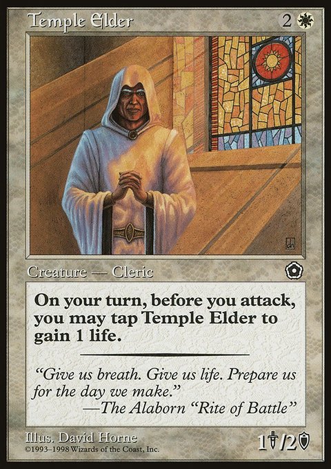 Temple Elder, Portal Second Age #24, Magic: The Gathering card