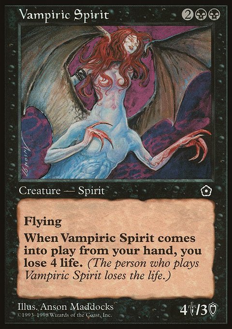Vampiric Spirit, Portal Second Age #90, Magic: The Gathering card