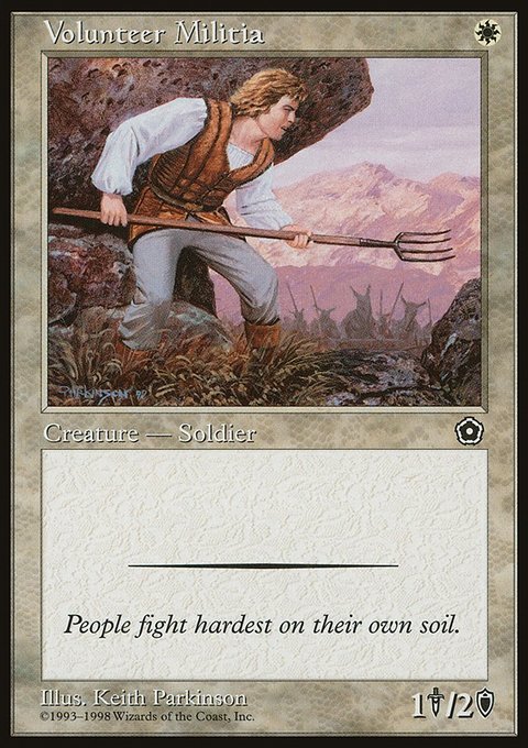Volunteer Militia, Portal Second Age #28, Magic: The Gathering card