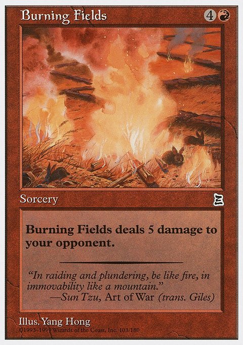 Burning Fields, Portal Three Kingdoms #103, Magic: The Gathering card