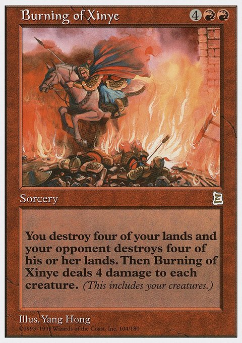 Burning of Xinye, Portal Three Kingdoms #104, Magic: The Gathering card