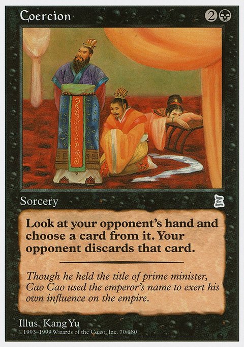 Coercion, Portal Three Kingdoms #70, Magic: The Gathering card