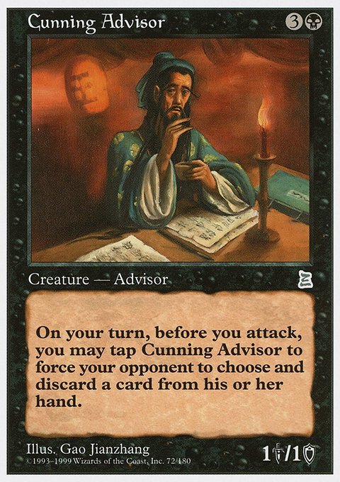 Cunning Advisor, Portal Three Kingdoms #72, Magic: The Gathering card