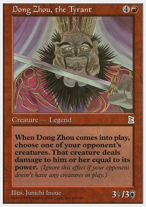Dong Zhou, the Tyrant, Portal Three Kingdoms #109, Magic: The Gathering card