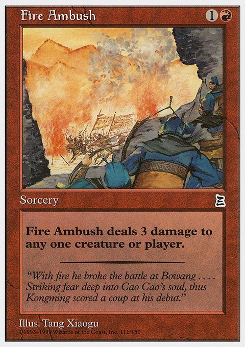 Fire Ambush, Portal Three Kingdoms #111, Magic: The Gathering card