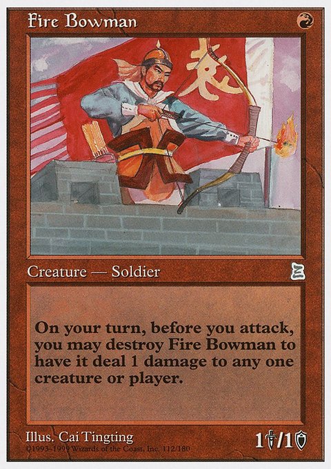 Fire Bowman, Portal Three Kingdoms #112, Magic: The Gathering card