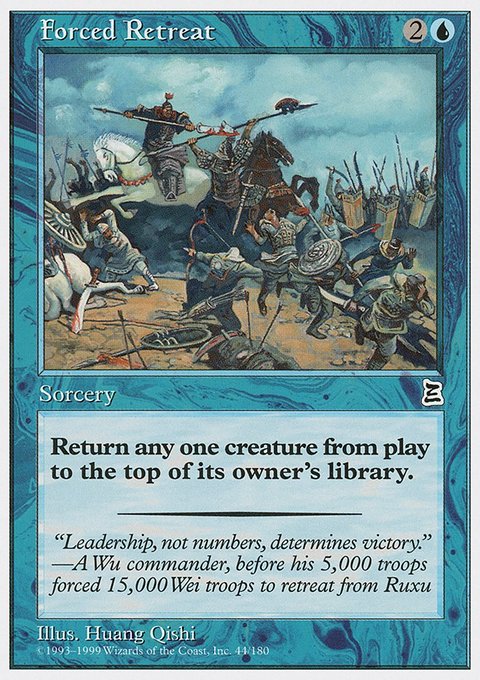 Forced Retreat, Portal Three Kingdoms #44, Magic: The Gathering card