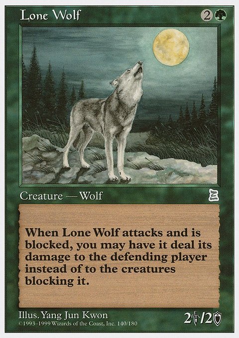 Lone Wolf, Portal Three Kingdoms #140, Magic: The Gathering card