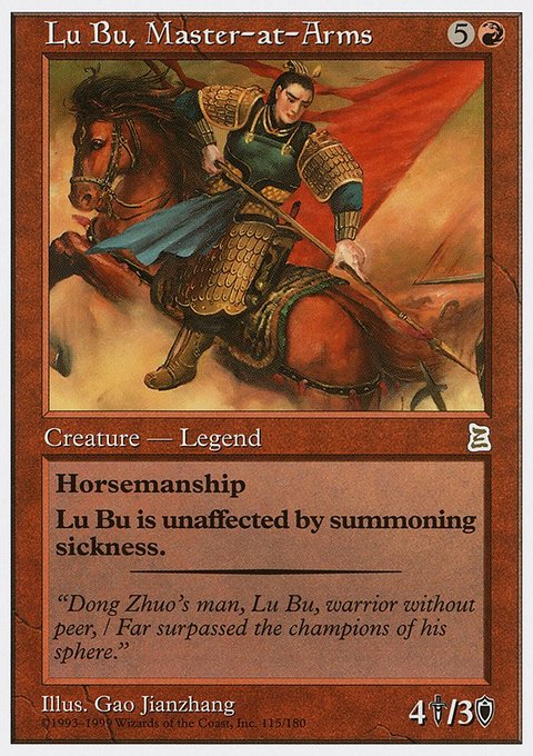Lu Bu, Master-at-Arms, Portal Three Kingdoms #115, Magic: The Gathering card