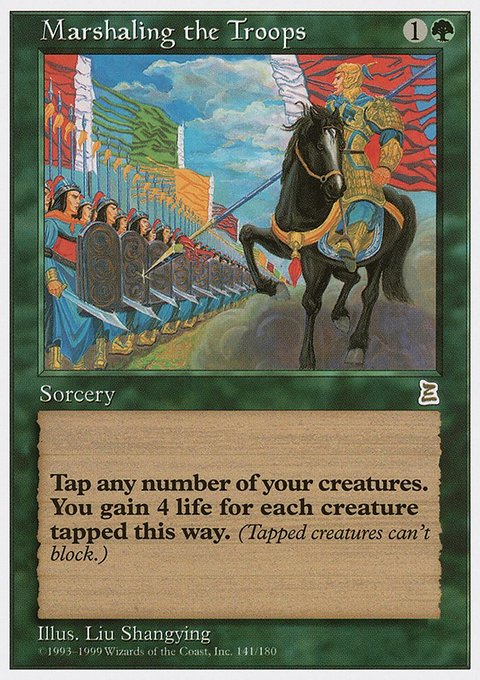 Marshaling the Troops, Portal Three Kingdoms #141, Magic: The Gathering card