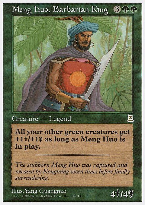 Meng Huo, Barbarian King, Portal Three Kingdoms #142, Magic: The Gathering card