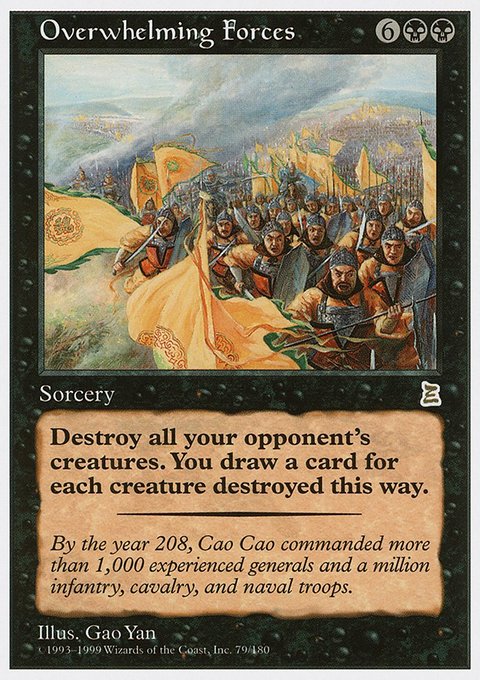 Overwhelming Forces, Portal Three Kingdoms #79, Magic: The Gathering card