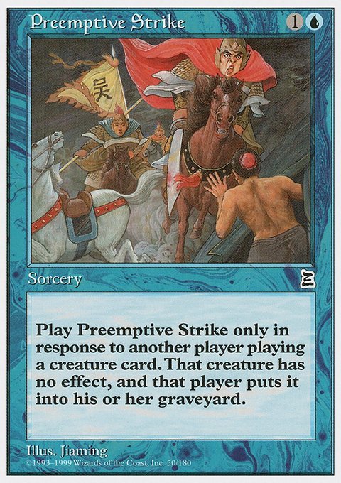 Preemptive Strike, Portal Three Kingdoms #50, Magic: The Gathering card