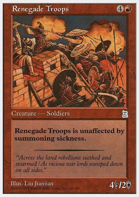 Renegade Troops, Portal Three Kingdoms #120, Magic: The Gathering card