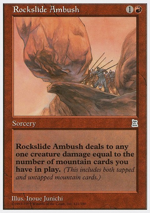 Rockslide Ambush, Portal Three Kingdoms #121, Magic: The Gathering card