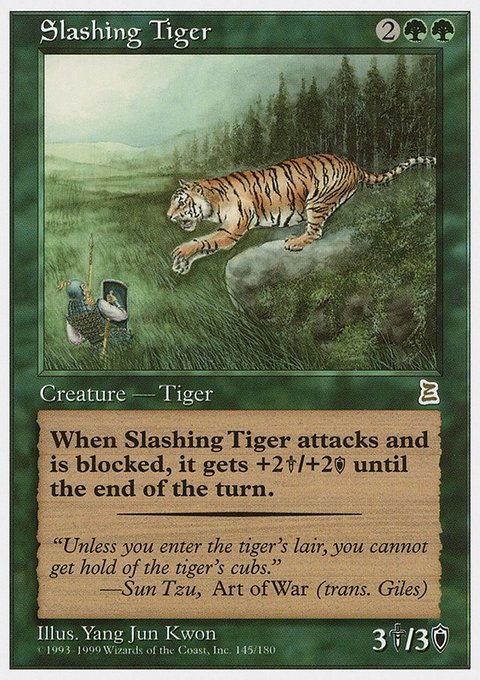 Slashing Tiger, Portal Three Kingdoms #145, Magic: The Gathering card