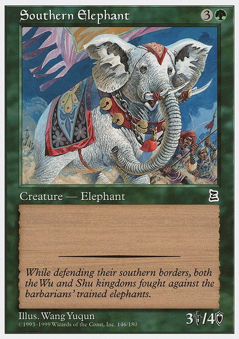 Southern Elephant, Portal Three Kingdoms #146, Magic: The Gathering card