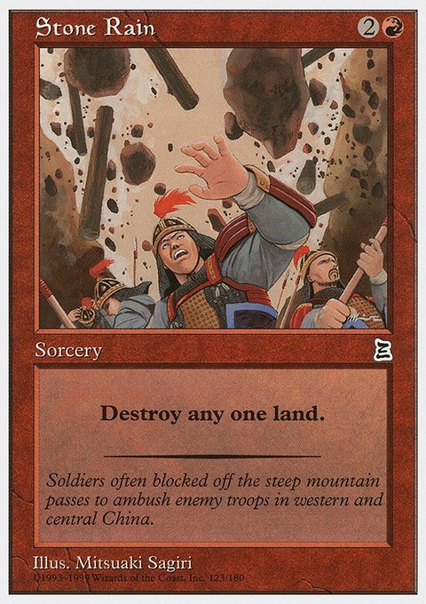 Stone Rain, Portal Three Kingdoms #123, Magic: The Gathering card