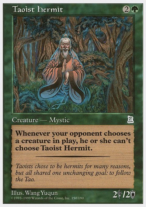 Taoist Hermit, Portal Three Kingdoms #150, Magic: The Gathering card