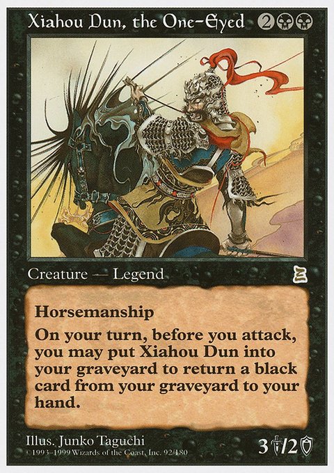 Xiahou Dun, the One-Eyed, Portal Three Kingdoms #92, Magic: The Gathering card
