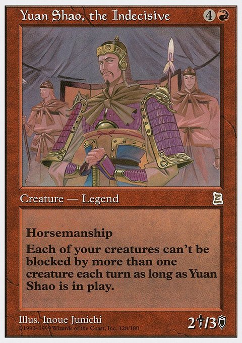 Yuan Shao, the Indecisive, Portal Three Kingdoms #128, Magic: The Gathering card