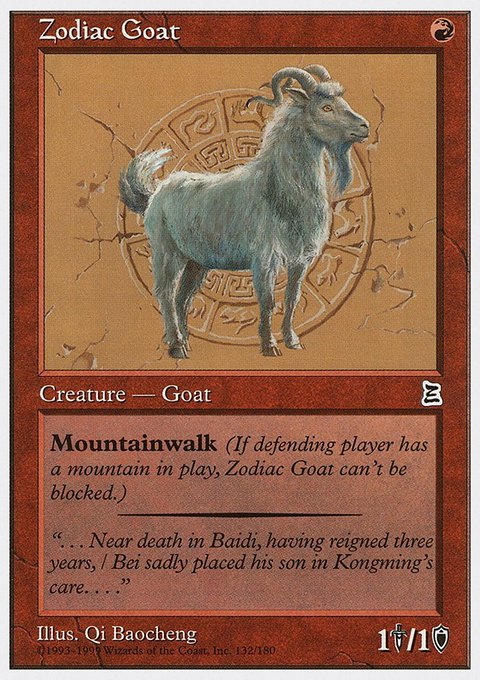 Zodiac Goat, Portal Three Kingdoms #132, Magic: The Gathering card