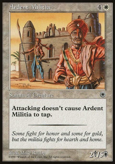 Ardent Militia, Portal #4, Magic: The Gathering card