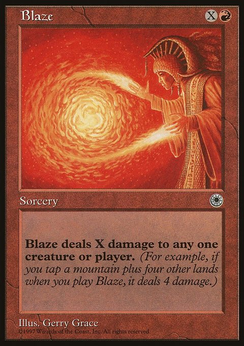 Blaze, Portal #118†, Magic: The Gathering card