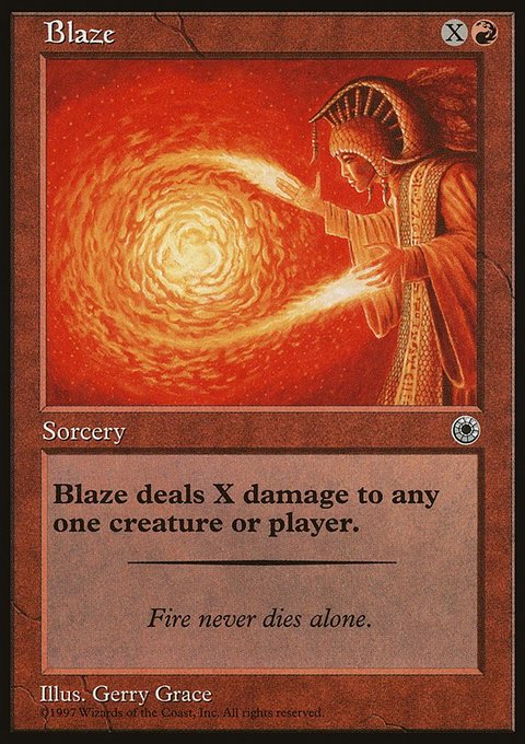 Blaze, Portal #118, Magic: The Gathering card