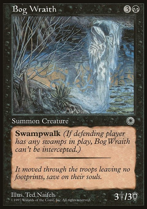 Bog Wraith, Portal #83, Magic: The Gathering card