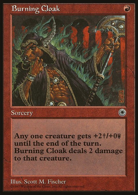 Burning Cloak, Portal #120, Magic: The Gathering card