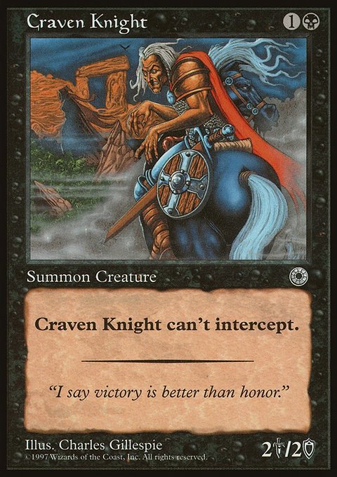 Craven Knight, Portal #85, Magic: The Gathering card
