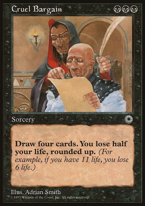 Cruel Bargain, Portal #86, Magic: The Gathering card