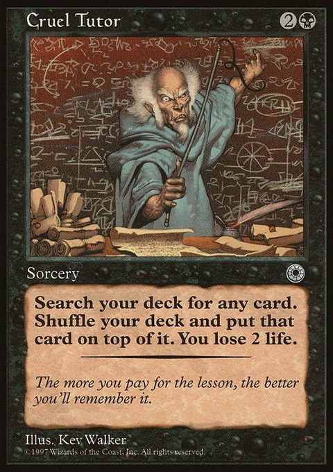 Cruel Tutor, Portal #87, Magic: The Gathering card