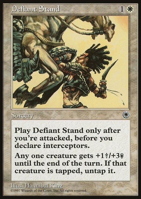 Defiant Stand, Portal #12, Magic: The Gathering card