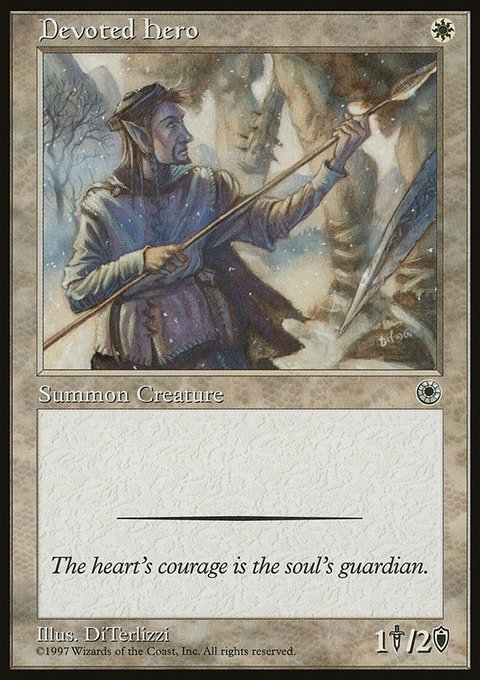 Devoted Hero, Portal #13, Magic: The Gathering card