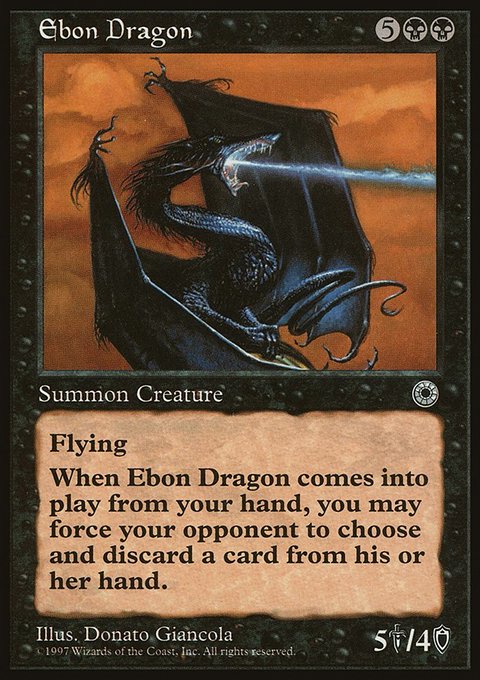 Ebon Dragon, Portal #91, Magic: The Gathering card