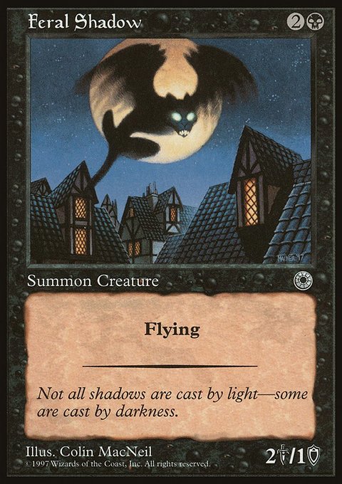 Feral Shadow, Portal #93, Magic: The Gathering card