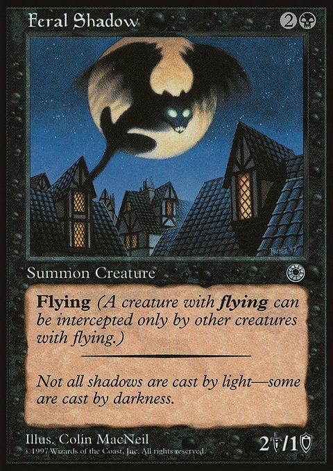 Feral Shadow, Portal #93d, Magic: The Gathering card