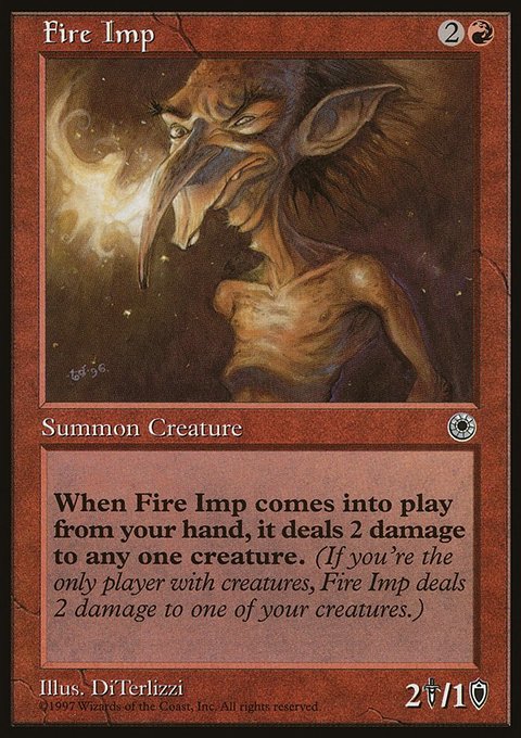 Fire Imp, Portal #126, Magic: The Gathering card
