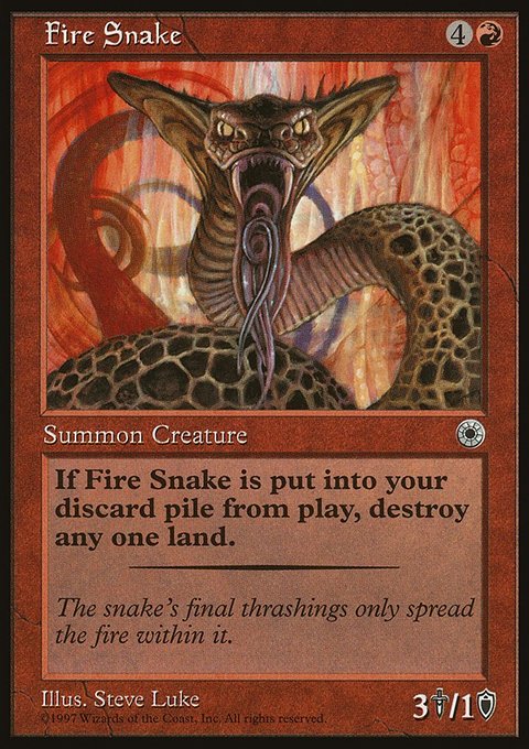 Fire Snake, Portal #127, Magic: The Gathering card