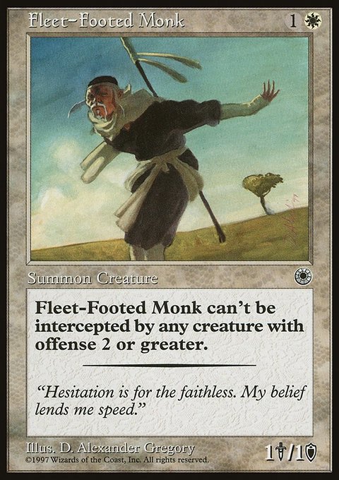 Fleet-Footed Monk, Portal #15, Magic: The Gathering card