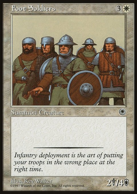 Foot Soldiers, Portal #16, Magic: The Gathering card