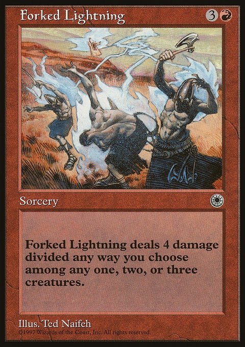 Forked Lightning, Portal #130, Magic: The Gathering card
