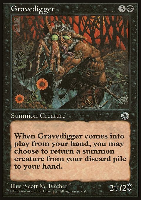 Gravedigger, Portal #95, Magic: The Gathering card