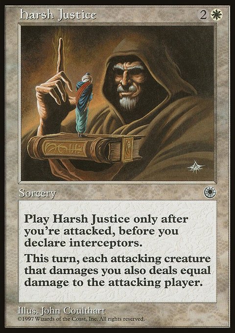 Harsh Justice, Portal #18, Magic: The Gathering card