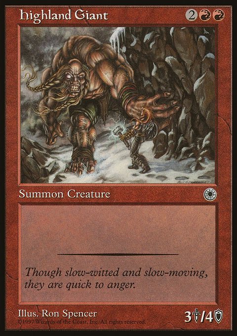 Highland Giant, Portal #132, Magic: The Gathering card