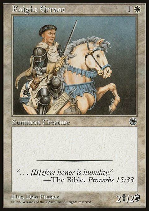 Knight Errant, Portal #20, Magic: The Gathering card